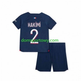Koszulka Paris Saint-Germain Hakimi 2 Dziecięcy Domowe Koszulki Piłkarskie 2023-2024 Krótki Rękaw